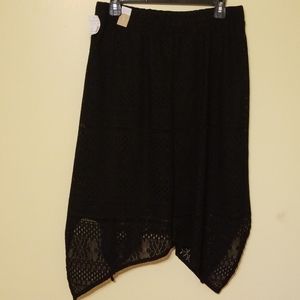Black Crochet Skirt